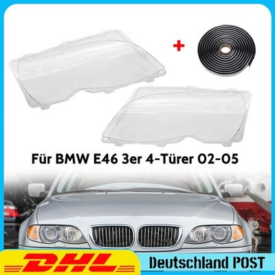 2 für BMW 3er E46 4 Tür 02-05 FL Streuscheibe Scheinwerferglas Links Rechts
