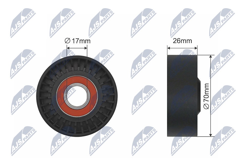 Fits NTY RNK-BM-034 PULLEY IDLER V-BELT