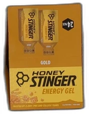 *2027-1-9* Honey Stinger Gold Energy Gel, Gluten Free & Caffeine Free, For