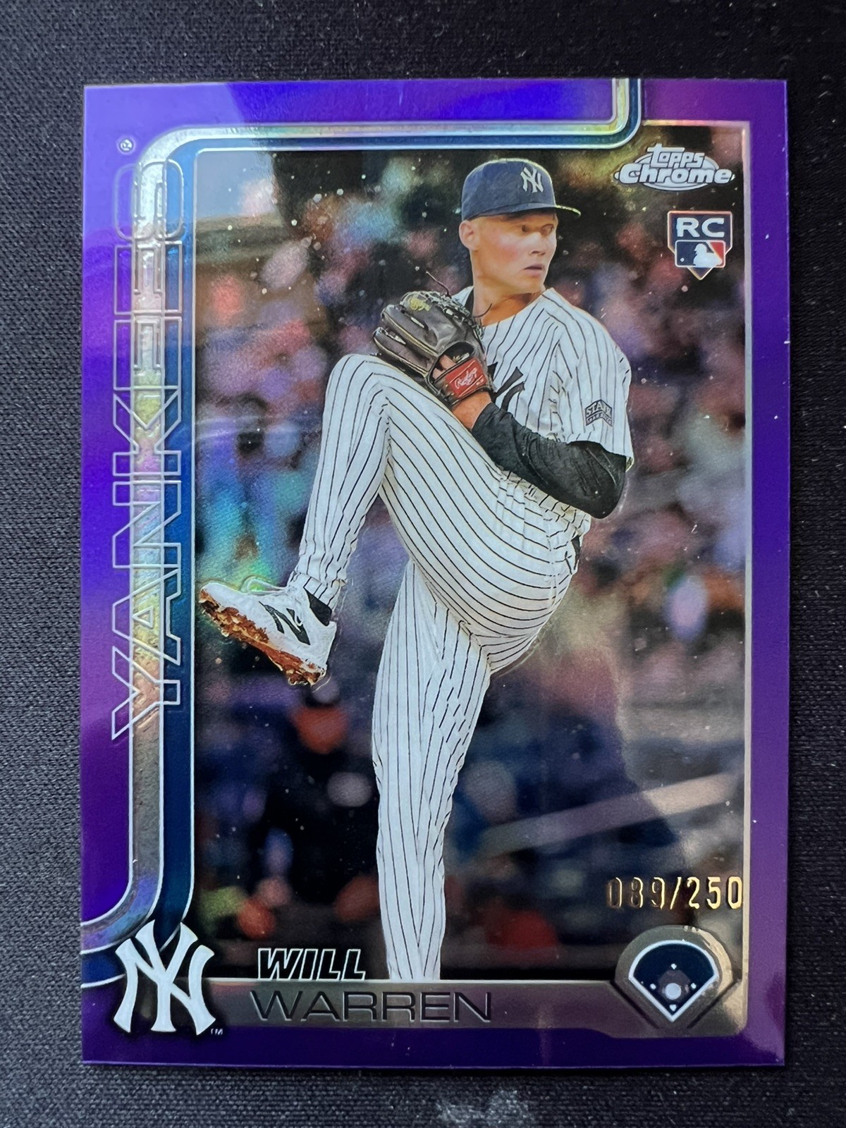 2025 Topps Chrome Will Warren RC #81 Purple Refractor /250
