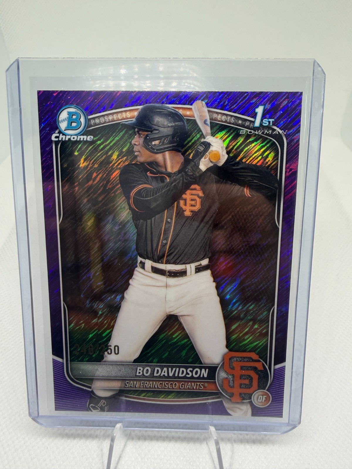 2025 Bowman Chrome Bo Davidson 1st Purple Shimmer /250