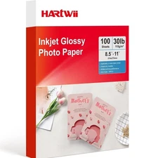 115gsm Thin Glossy Photo Paper 100 Sheets 8.5x11 Inches,Inkjet Printing Paper...