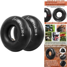 15x6.00-6 Inner Tubes - 2-Pack with Bent Valve Stem for Easy Inflation