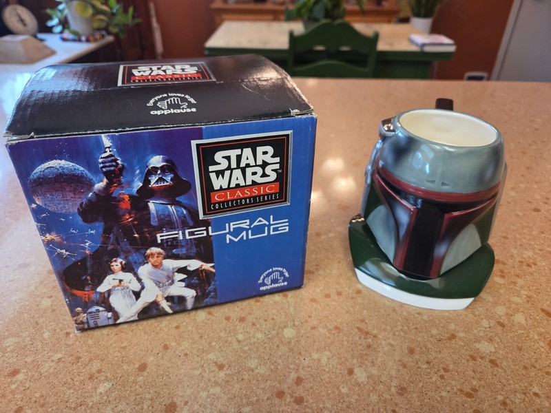 Star Wars Boba Fett Figural Mug Applause 1995 MIB
