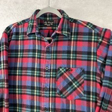 The Vermont Flannel Co Mens M Tartan Plaid Button USA Made Cabincore Multicolor