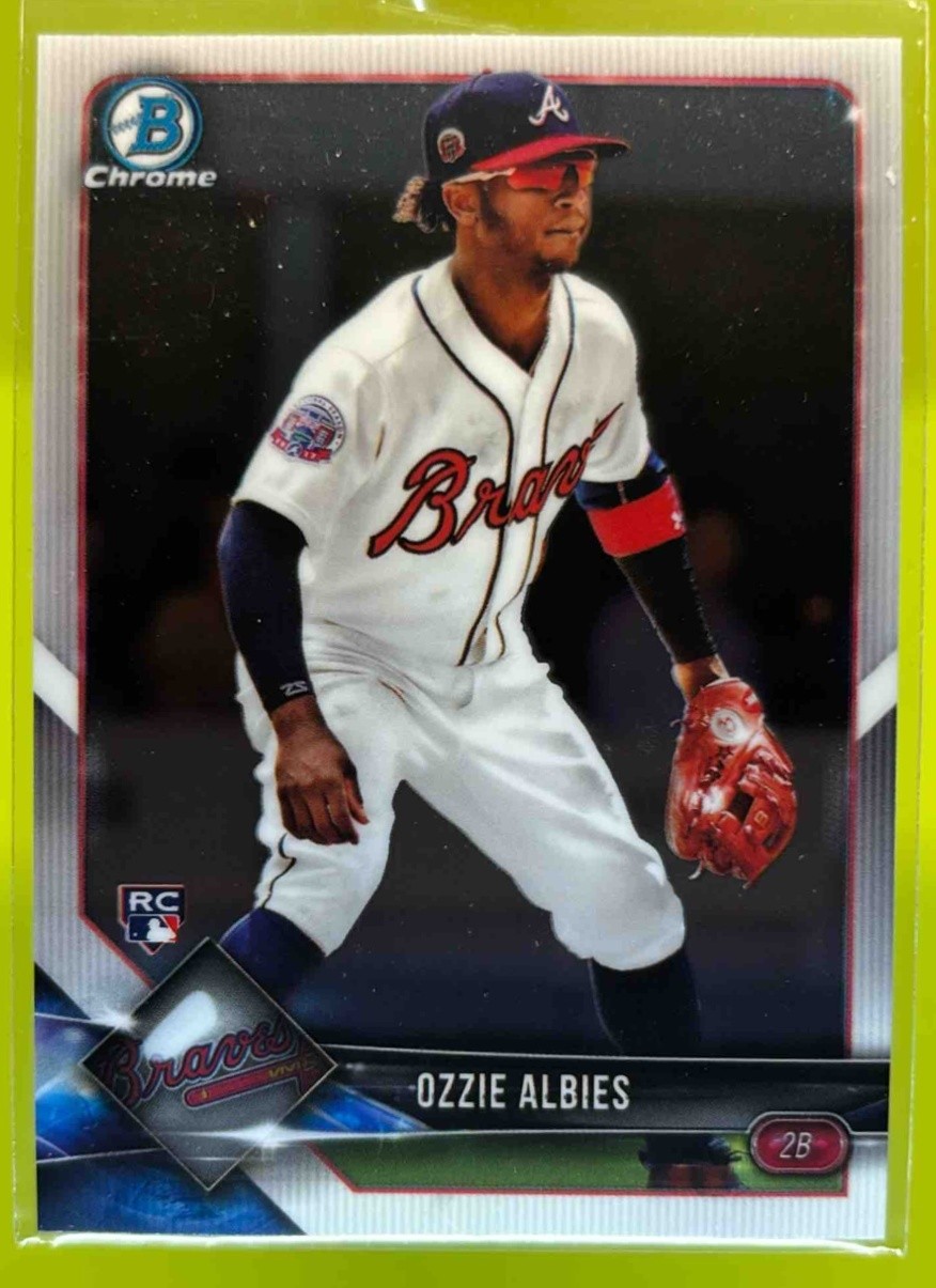 2018 Bowman Chrome Ozzie Albies Atlanta Braves #92b RC