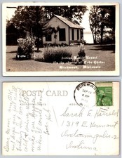 Indian Beach Resort Birchwood Wisconsin Lake Chetac RPPC Postcard 1945