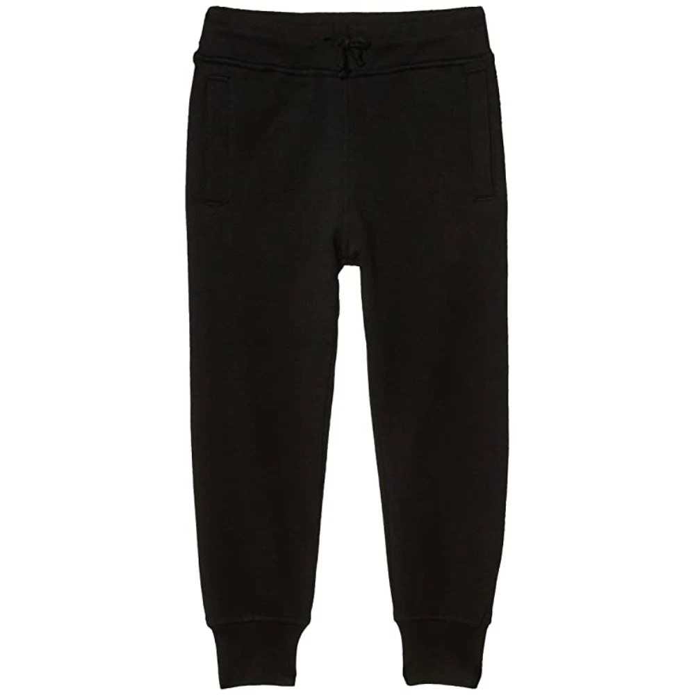 #4kids Essential Pants Kids Small Black Fleece Drawstring Waist Joggers RED523
