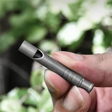 2PC Titanium Whistle Outdoor Survival Emergency Safety Whistle Pet Training EDC