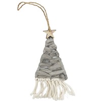 Makramee Tannenbaum Grau Ca. 18,5 Cm Weihnachten Wohnaccessoires Winter Advent