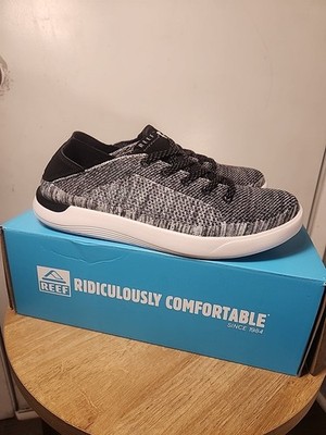 Reef Swellsole Neptune Shoes Mens 10.5 Charcoal Gray Light Comfort Sneaker New