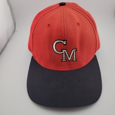 Richardson Hat Cap Snap Back Mens Small Medium Red Navy Embroidered CM Baseball