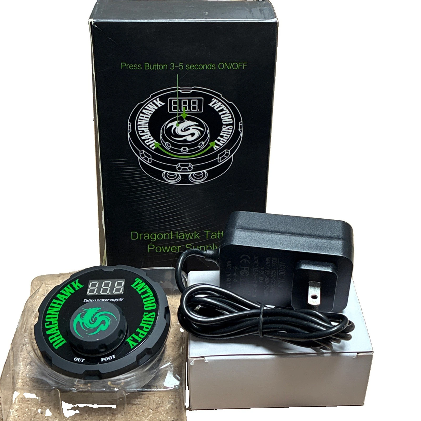 Dragonhawk TP026  Tattoo Power Supply Tattoo Machine- Brand New In Box image 1