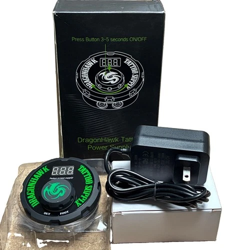 Dragonhawk TP026  Tattoo Power Supply Tattoo Machine- Brand New In Box - product listing photo