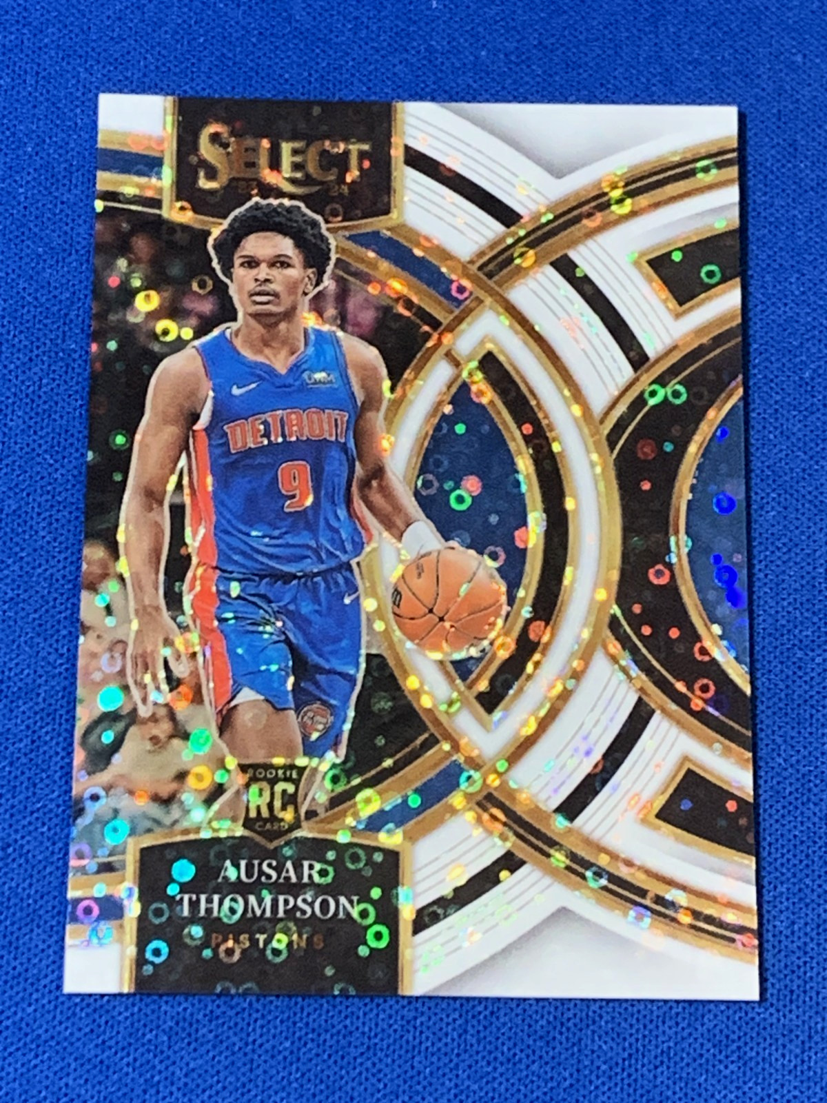Ausar Thompson (RC), Pistons, 2023-24 Select Premier Level White Disco #13/75