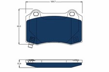 Bremsbelagsatz Hinten für Tesla Model S 5Yjs ab 12->