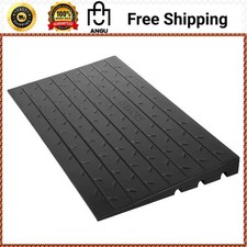 VEVOR Rubber Threshold Ramp 2.5 in Rise 3 Channels Wheelchair Scooter 2202 lb