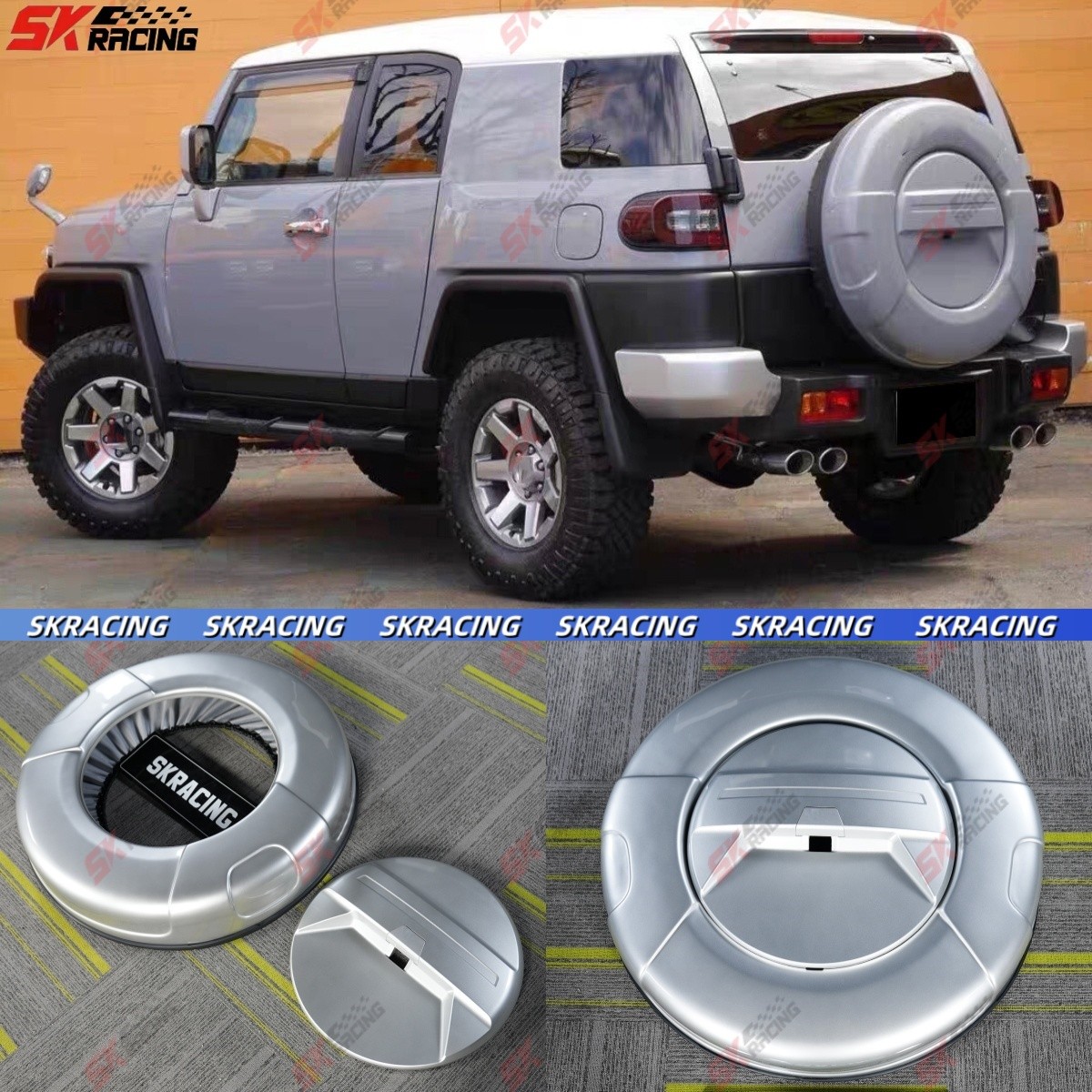 Fits For Toyota FJ Cruiser 2007-2014 ABS Silver Spare Wheel Tire