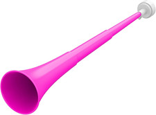 Loud 24 Collapsible Vuvuzela Stadium Trumpet Horn for Sports  Party Pink