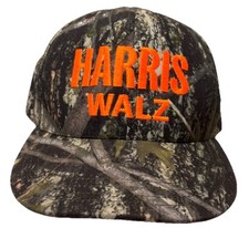 Harris Walz Official Campaign Timber Camo Hat Union Made, Made In USA
