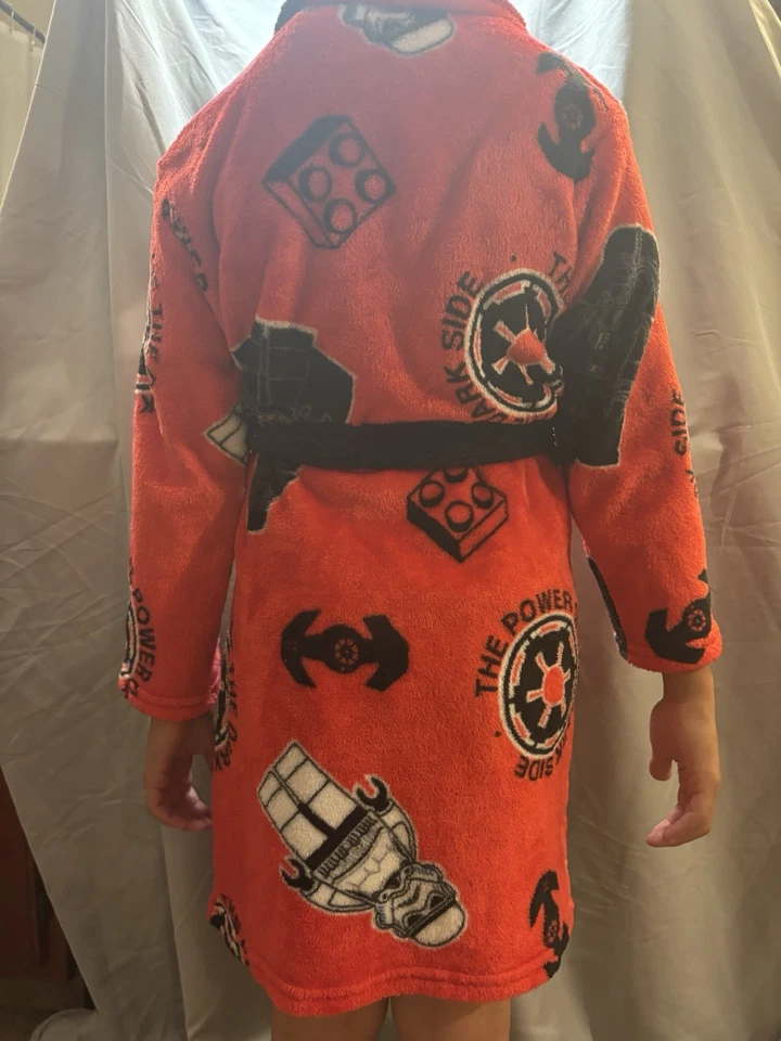 Bata de baño Star Wars roja de felpa Darth Vader lado oscuro para niños S (6-7) Foto 4 de 4