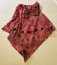 L Belle + Sky Sheer Top Handkerchief Hem 100% Polyester