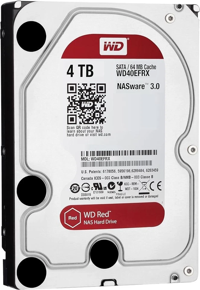 WD RED 4TB WD40EFRX 5400U/min SATA III 64MB 3.5" NASware 3.0 WESTERN DIGITAL HDD