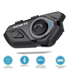 Helmet Headset Motorcycle Bluetooth Intercom For 2 Rider 300M Intercomunicador