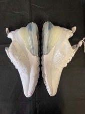 NEW Nike Air Max 270 White Metallic Silver GS Size 7y