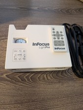 InFocus IN1146 LED Portable Projector White HDMI VGA w/ Remote, Case, Cables