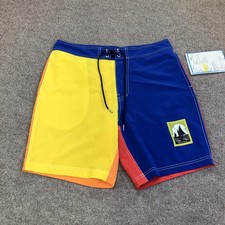 Nautica Swim Shorts Mens 32 Multicolor Colorblock Board Trunks Quick Dry Lined