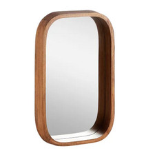 Signature Hardware 484587 Acrewood 19" W x 31-1/8" H Modern Oval Wood Framed