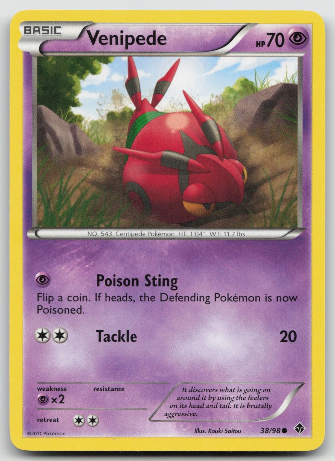 Venipede 38/98 Common Emerging Powers Pokemon Near Mint