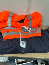 portwest S485 mens hi vis winter work coverall waterproof polyster overall therm