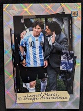 LIONEL MESSI DIEGO MARADONA Topps Argentina Focus 25 Shutter Speed SP