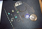 130.6 Gram Lot Vintage Sterling Silver Jewelry WEARABLE Turquoise Diamonds Coral