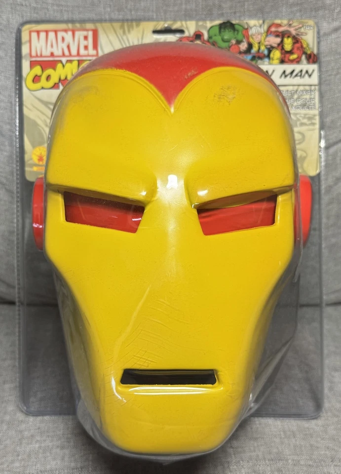 Marvel Comics Classic Iron Man Adult Costume Mask Rubie’s 35660 New Sealed #109 - Image 2 of 4