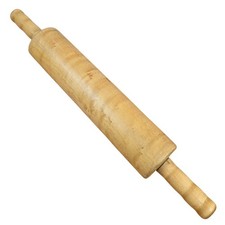 Vintage Wooden Rolling Pin 10" x 2.5" Pastry Pie Christmas Cookies