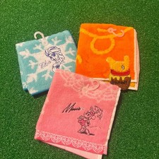 Disney Elsa Pooh Minnie 20cm Square Handkerchiefs 3-Pack Kids Character Towels