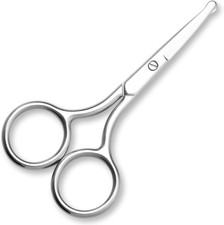 Small Nose Hair Scissors, round Tip Design - Men'S Grooming Scissors for Facial