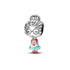 MULA European Warm Grandmother DIY Charm Enamel Fit Bracelet 925 Sterling Silver