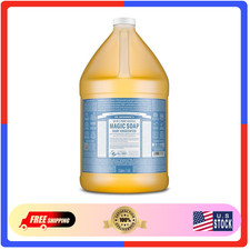 Dr. Bronner s Pure-Castile Liquid Soap Unscented, Organic, 18-in-1 1 Gallon