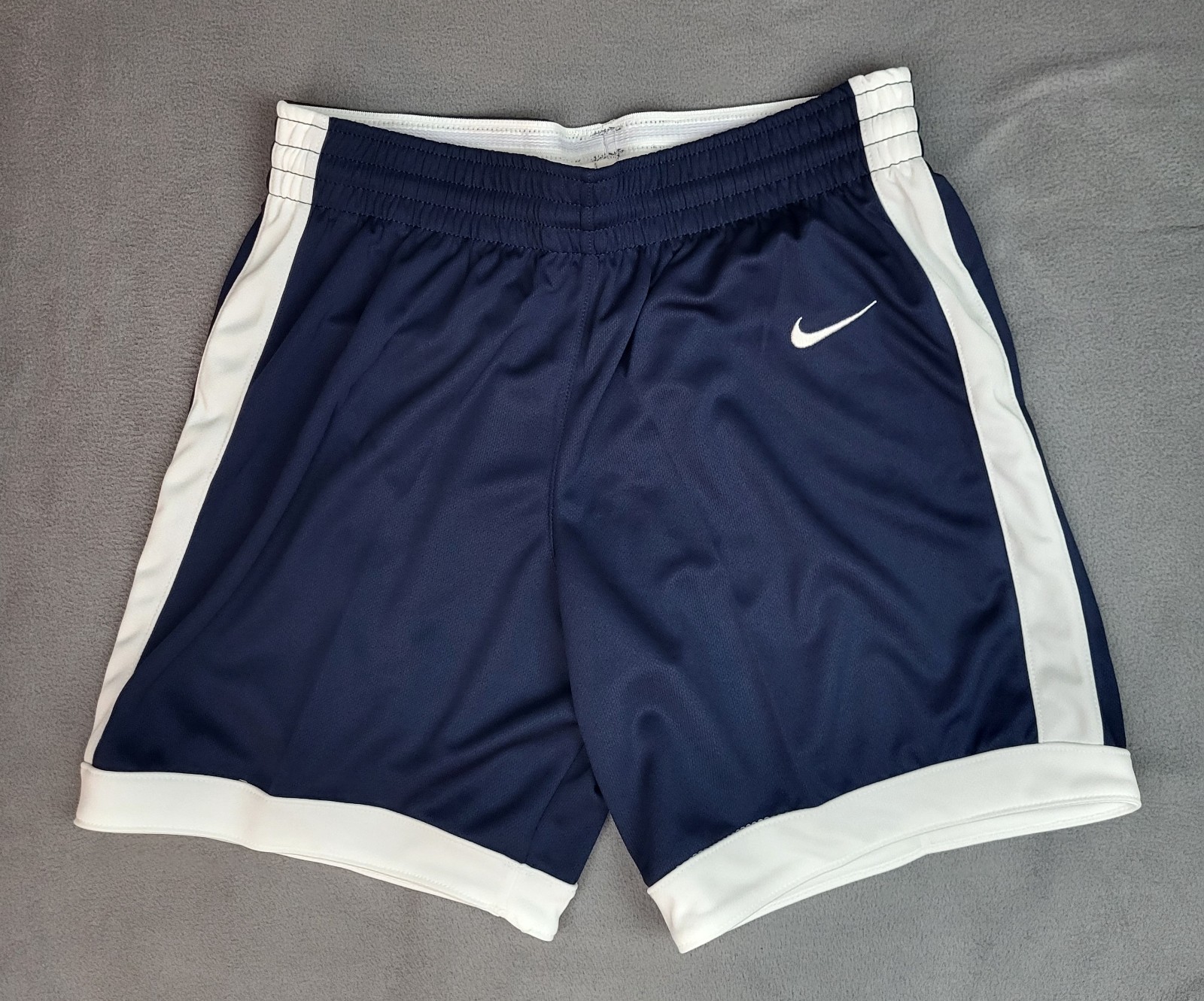 Nike Basketball Shorts Small Dri-Fit Team Navy Blue White Athletic Hoop Trunks