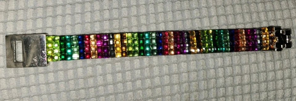 Lote 2 PULSEIRAS Disney ickey icon girls 1 rosa elástico e 1 gemas multicoloridas - Imagem 2 de 4