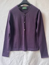 OMEN THOMAS I PUNKT Strickjacke Damen Cardigan One Size Schurwolle Violett Lila