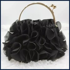 Luxury Satin Floral Bride Party Evening Clutch Bag Women Wedding Purses and
