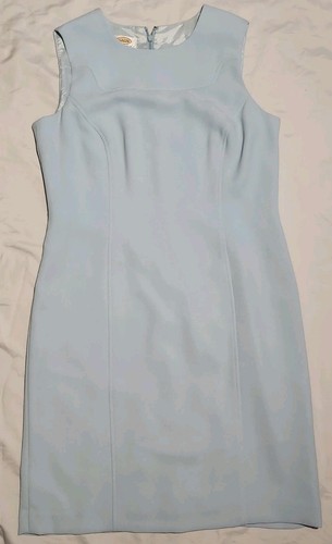Talbots Petite Baby Blue Sleeveless Sheath Dress Size 12 - Picture 1 of 5