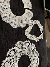 VTG Crochet and Lace Cotton Lot 3 collars White CC3