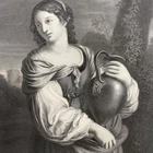 ANTIQUE 19th Century Engraving Etching Art Junk - Woman Of Samaria, Meunier