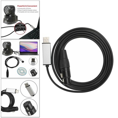 USB zu RS485 XLR Weiblich Interface Adapter DMX512 3-Pins XLR Stecker Konverter
